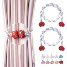 Fermacravatte per tende magnetiche di lusso con perline di cristallo, design unico con cristalli per aggiungere stile alla finestra, cristalli