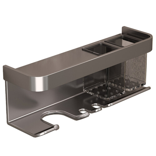 Support de sèche-cheveux polyvalent en aluminium, support-Gris