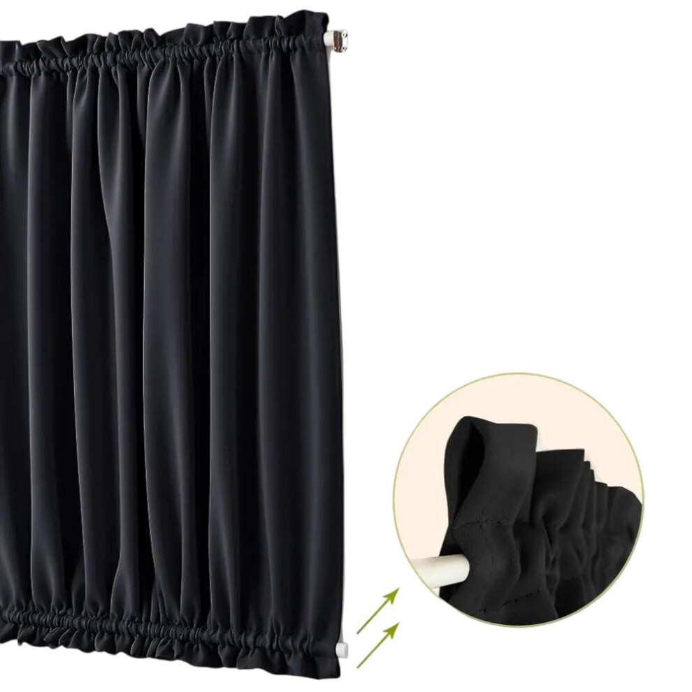 French Door Curtains For Privacy, Thermal Blackout Panels With Rod Pocket, 1 Piece Solid Color Smooth Fabric For Kitchen And Patio Doors Light 9466005393232