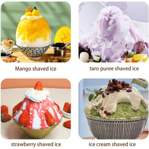 Handheld Ice Crusher Machine Maker for Snow Cones, Ideal for Kitchen Beige 2