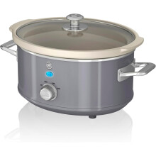 Swan Retro Slow Cooker with 3 Temperature Settings Function, 3.5L, 200W,