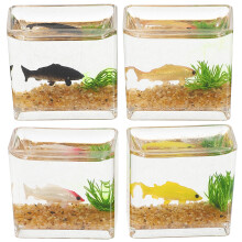 16 Mini Fischbecken Dekorationen, Lebensechte Aquarien Modelle