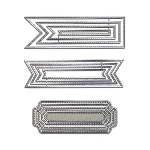 Label Frame Metal Cutting Dies Stencils for DIY-MH717 1