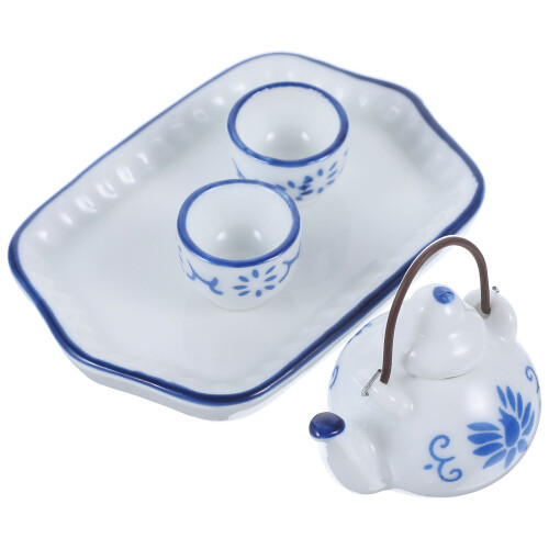 3 Sets Keramik Teebecher Und Für Puppenhausdekoration 1