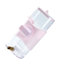 300ml Plastic Parrot Drinker Water Bottle Hangable Pets-Pink