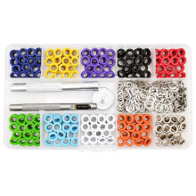 400Pcs 5mm 10 Colors Metal Eyelets Kits for Leather Fabric Belt