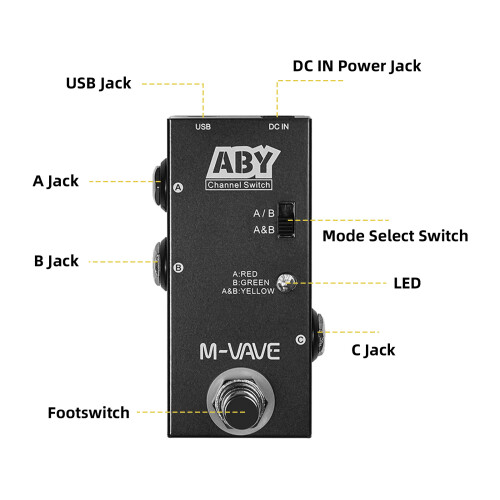 M-VAVE ABY Line Selector AB Switch 2