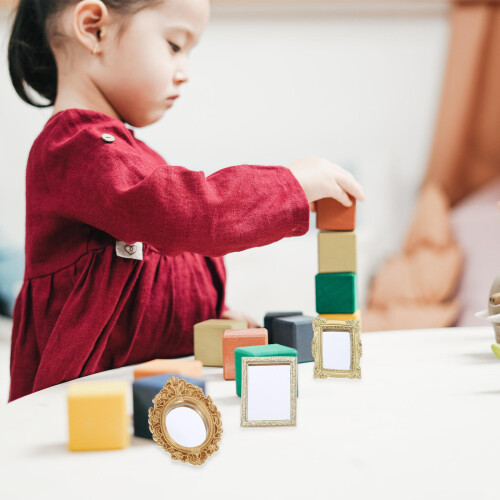 15Stk Mini Wandspiegelset Möbel Farbenfrohes Design 2