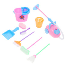 2 Sets Kleines Reinigungsspielzeug Puppenhauszubehör Für Kleinkinder