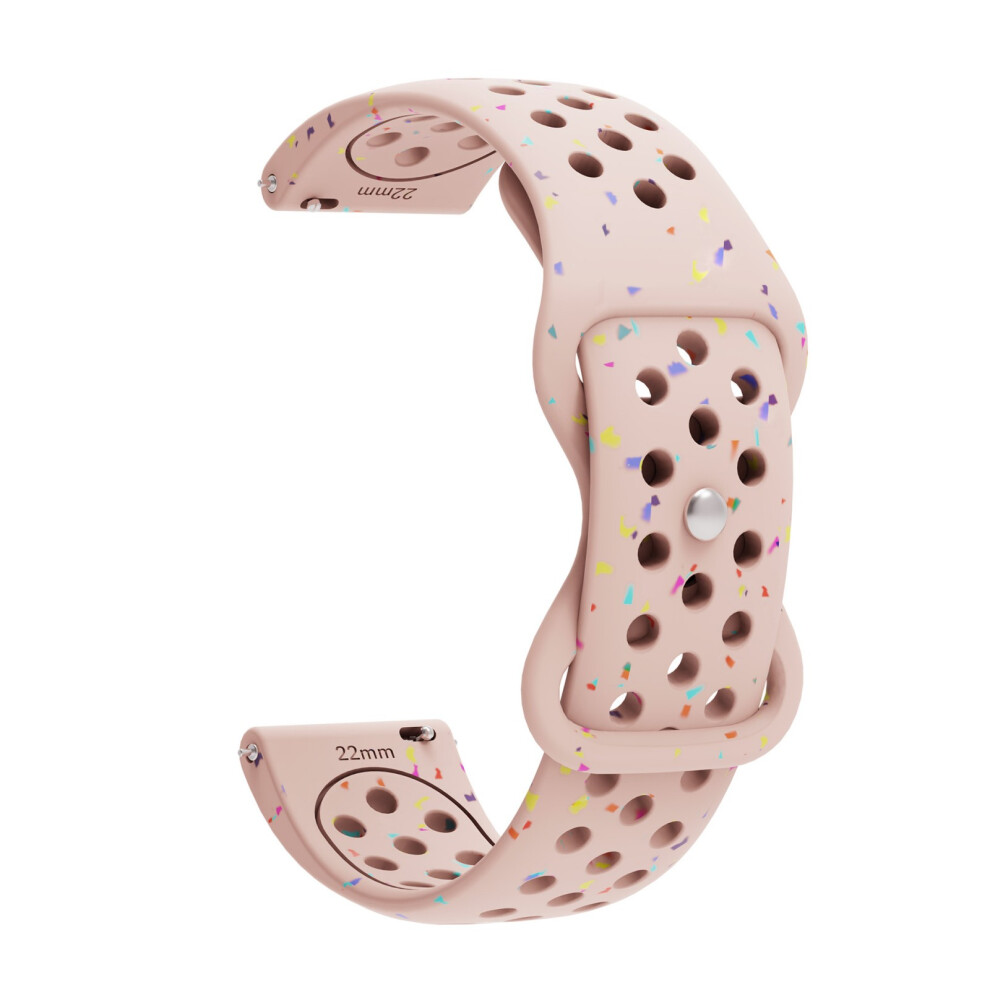Watch Band Breathable Silicone Belt Replacement- 20Mm Pink 7709000216383