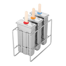 Stainless Steel Molds Ice Lolly Ice Cream Stick Holder Maker 4Cavity FoodGrade Dishwasher Safe