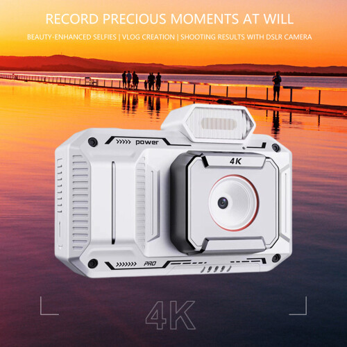 Compactly Digital Camera 4K Video Recording AntiBlur-White 2