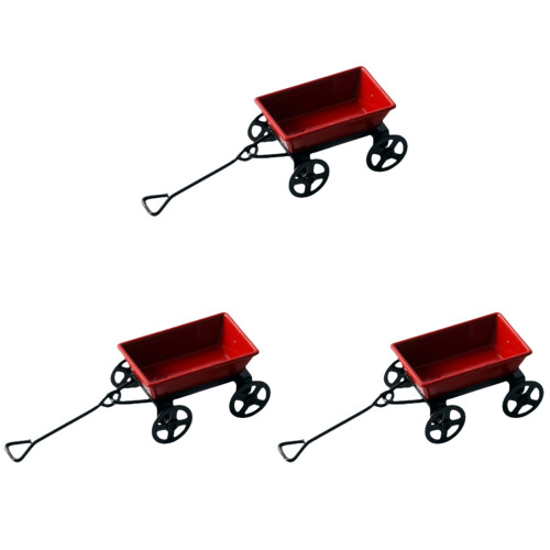 3Stk Mini Zugwagen Für Garten 1
