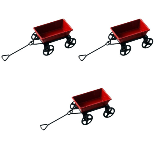 3Stk Mini Zugwagen Für Garten 2