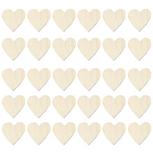 100Stk Holz Scheiben Herzform 4Cm Für Wohnaccessoires