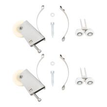 Rodízios para portas de correr com redução de ruído, rolamentos de esferas silenciosos, estrutura em aço inoxidável, design