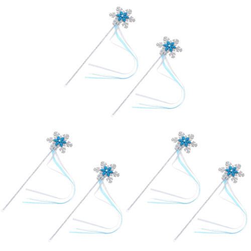 6 Teile Schneedesign Feenstab Dekostab Kostüm Requisitenstab 2