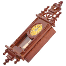 4Stk Mini Pendeluhr Verzierte Zierde Retro Stil