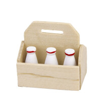 3Stk 1/12 Miniaturküche Mit Milchrack Und Flaschen