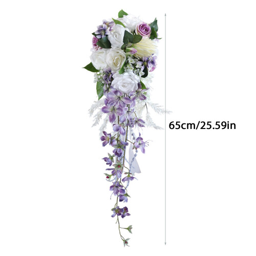 Bride Artificial Rose Bridals Bouquets for Wedding Ceremony 1