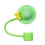 Lovely Hat Shape Silicone Straw Covers Caps Drinking-Green 1