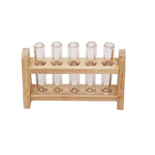 2Sets Mini Kunststoff Reagenzgläser Mit Stabilem Holzhalter