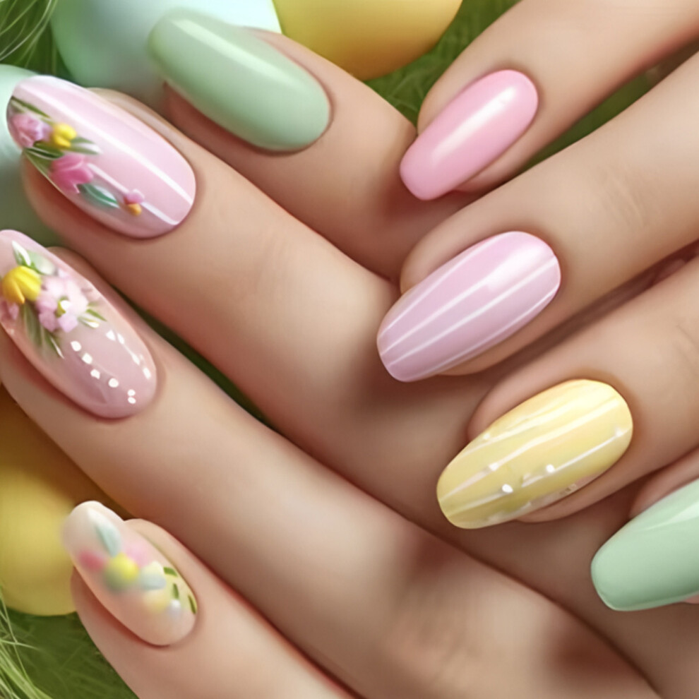Press on Nail,Fake Nail Stick Glues on Nail False Nail Acrylic