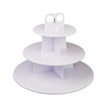 2Stk 3-Tier Cupcake Display Weiß Für Kuchen Und Snacks