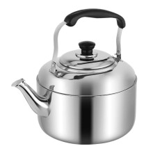 Stainless Steel Whistling Tea Kettle For Stovetop Water Boiling Teapot Mirror Finish Silver 15x15x22 cm