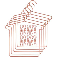 25Sets Kleine Babykleiderbügel Roségold Für Puppenkleider-Aufbewahrung