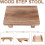 Solid Wood Bedside Step Stool NonSlip Feet Compatible With  Beds Compact Size Load Capacity 4