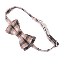 1 Verstellbares Pet Halsband Mit Karierter Fliege