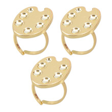 3Pcs Manicure Palette Wearable Metal Nail Art Polish Holder Nail