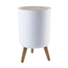 Trash Can With Lid Plastic Rubbish Bin For Kitchen Bathroom Office Outdoor DogProof Storage Organizer Cabinet Shelves