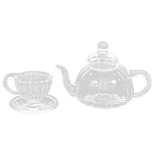 4 Sets Glaszubehör Kaffeetasse Kanne Hausaccessoires