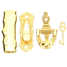 3 Sets Mini Haustürzubehör Mit Schloss, Schlüssel, Türklopfer, Briefkasten