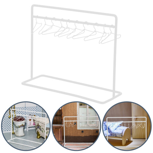 1 Set Mini Kleiderbügel Für Puppenkleidung Gestell 2