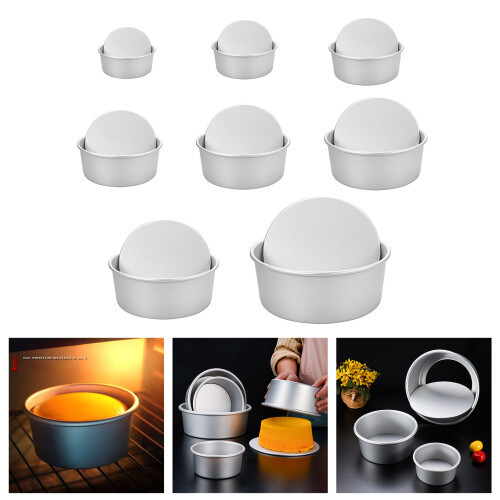 Aluminium Cookie Cake Pans with Removable Bottom Round-5 inches 2