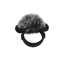 Microphone Cover Professional Lapel Furry Windscreen Cover-Grey