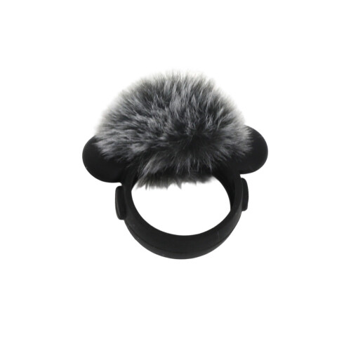Microphone Cover Professional Lapel Furry Windscreen Cover-Grey