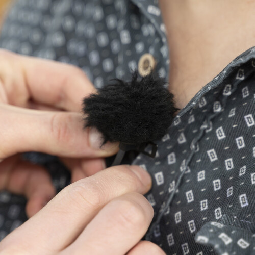 Microphone Cover Professional Lapel Furry Windscreen Cover-Grey 1