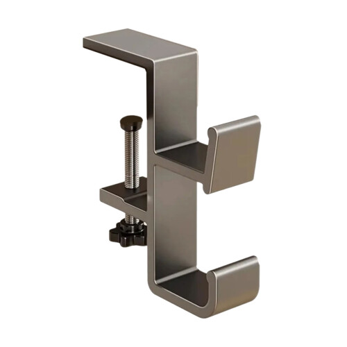 Adjustable Desk Edged Hook Without Punching Office-Strong gray