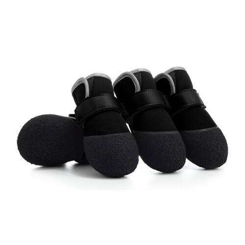 4-pack mode hondenschoenen lichte vrijetijdsbesteding-Zwarte S