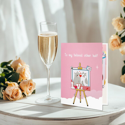 Μοναδική ευχετήρια κάρτα Token of Love, αξιολάτρευτη τρισδιάστατη αναδυόμενη κάρτα με 1