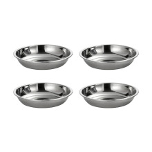 4 stuks roestvrijstalen serveerschalen ronde saus-11 cm