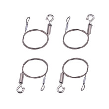 Wire Rope 4 Pieces Tension Set Steel Cable with Eyelets Hanging Curtain Rope System