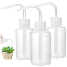 3 pieces plastic wash bottle squeeze bottle for plant watering spray bottle with stable screw cap and design for succulents