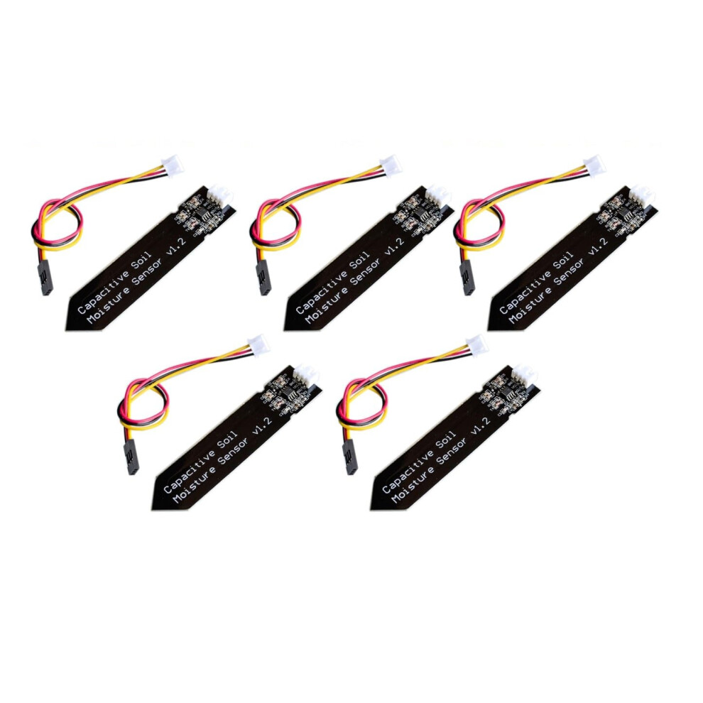 5 Pcs Capacitive Soil Moisture Sensor 3 Pin Interface Corrosion Resistant 9119770044259