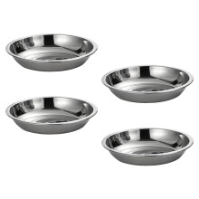 Assiettes en acier inoxydable, plats de service ronds, bol-13cm