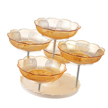 Porte-fruits multicouches, support rotatif pour la cuisine-brun